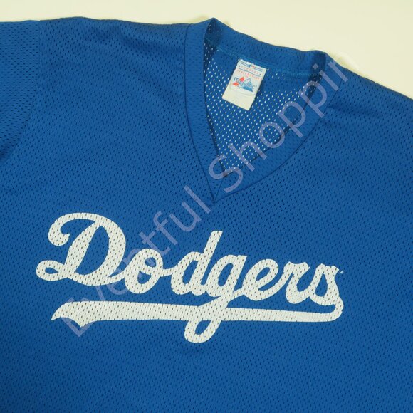 Vintage Majestic Dodgers Pullover Jersey Mens 2XL Blue - Picture 1 of 13